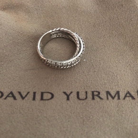 David Yurman Crossover Diamond silver ring 5.5 - Picture 3 of 3